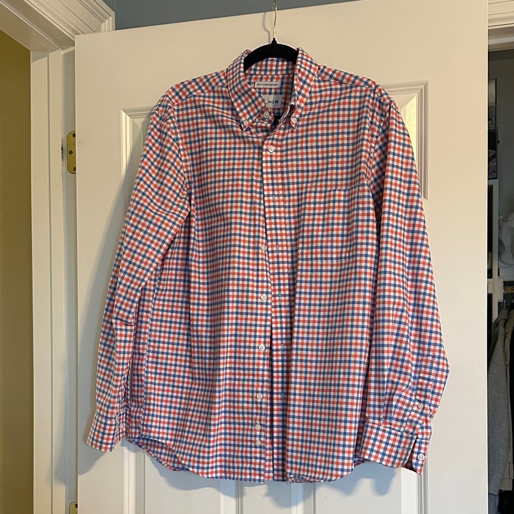 Saddlebred Red and Blue Plaid Button Down Shirt